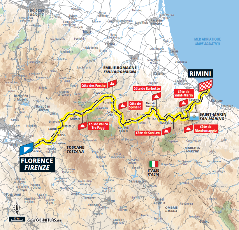 Tour de France: Firenze in maglia gialla per la “grand dèpart”. Arrivo a Rimini. La tappa più dura