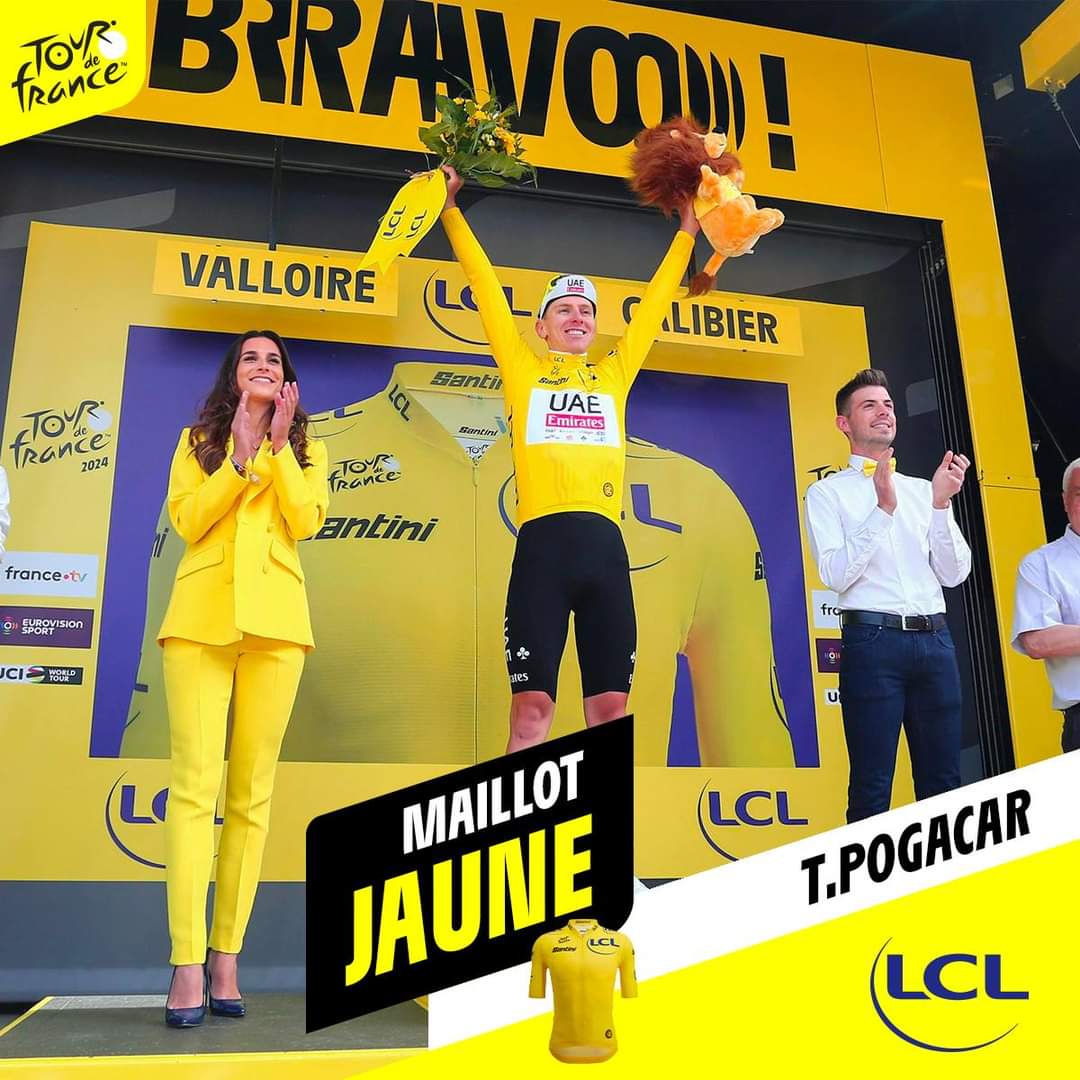 Tour de France: Pogacar vince la tappa e si riprende la maglia gialla