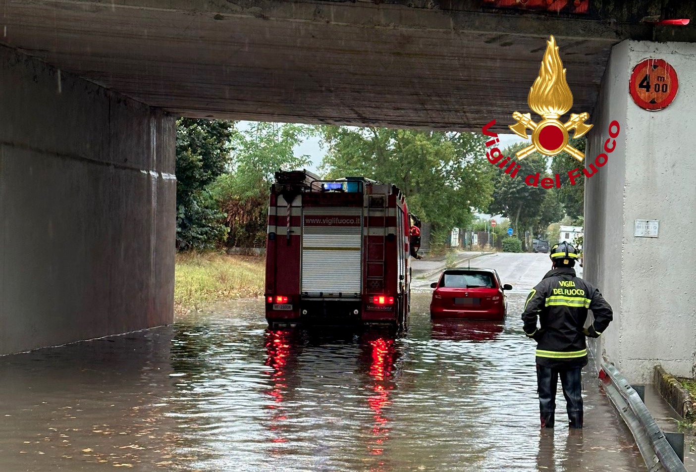 Maltempo, Firenze e provincia: allagamenti a Campi Bisenzio e Calenzano