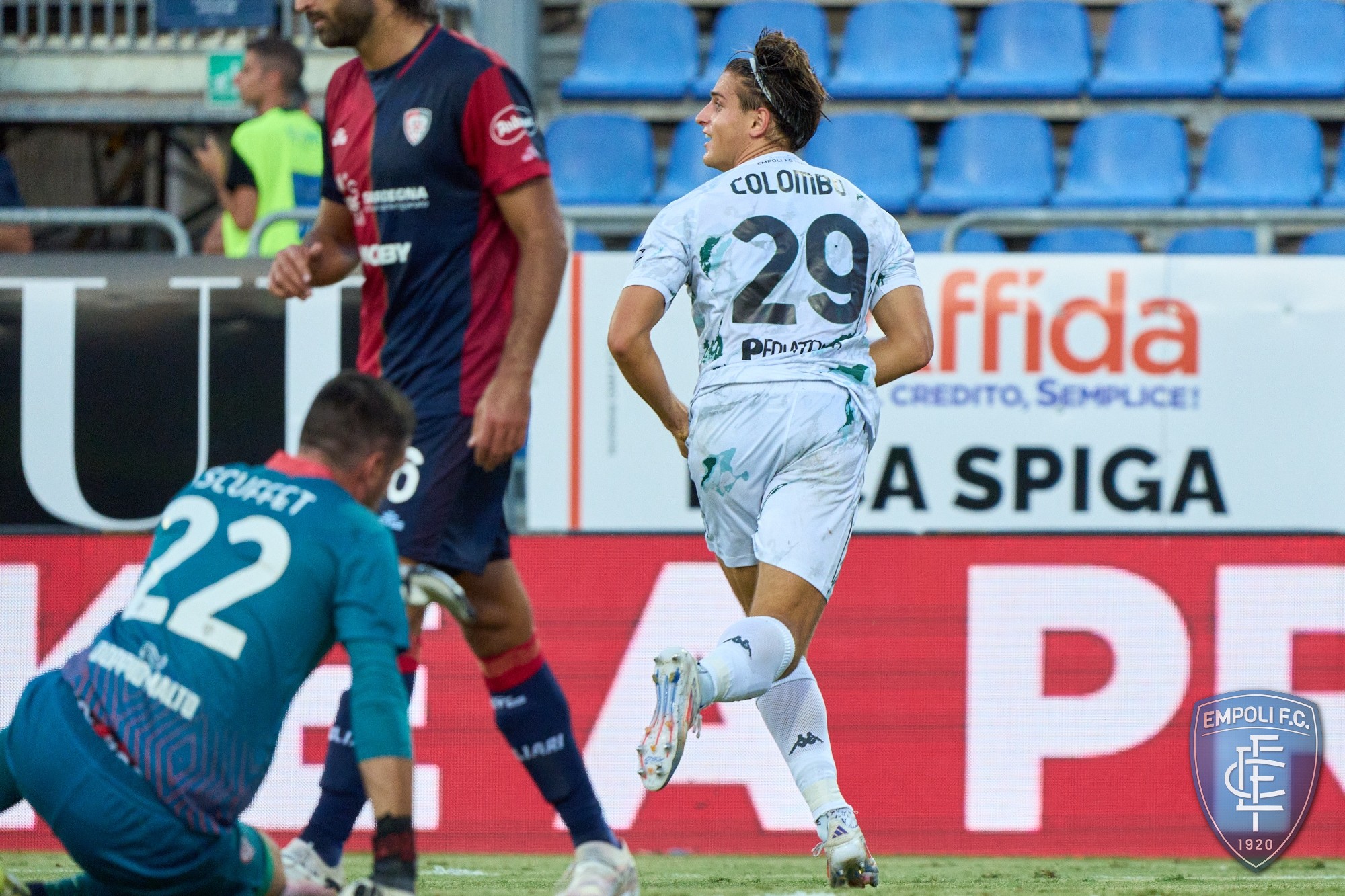 Empoli vince a Cagliari (0 2). E vola al secondo posto in classifica. I gol di Colombo ed Esposito. Pagelle