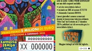 Lotteria Italia: 5 premi milionari. Poi da 100mila, 50mila e 20mila euro