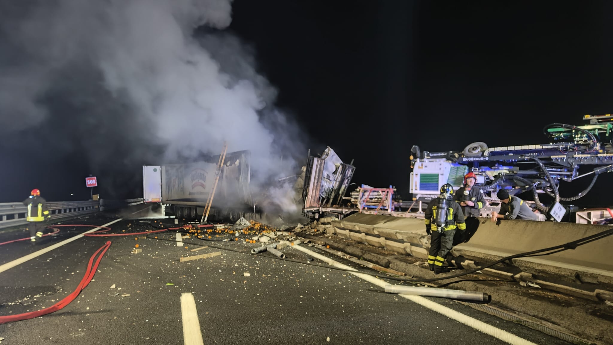 Autostrada A1: tratto fra Arezzo e Monte San Savino riaperto. Una notte di lavori dopo l’incidente