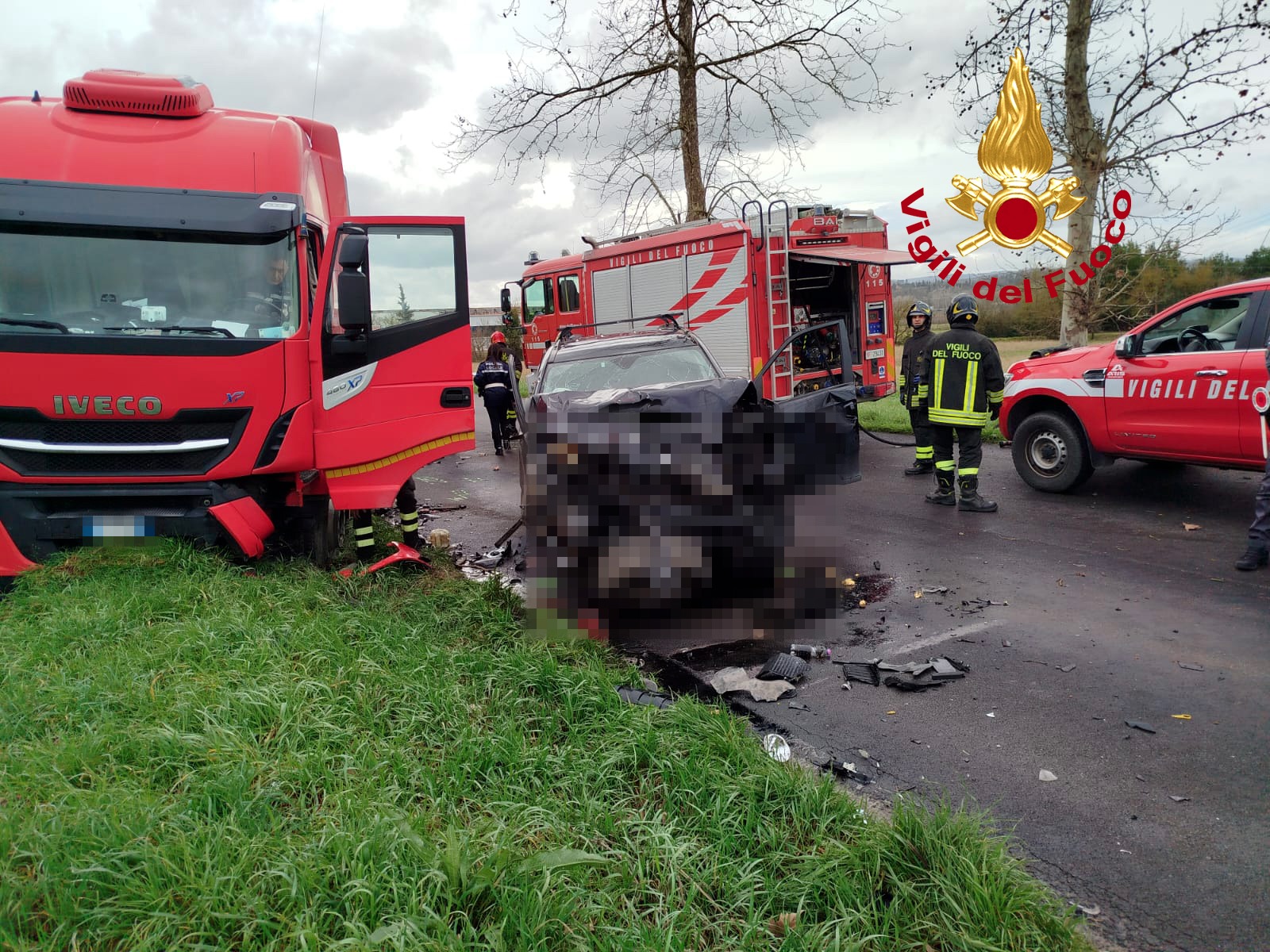 Certaldo: scontro auto tir. Ferito gravemente un 55enne