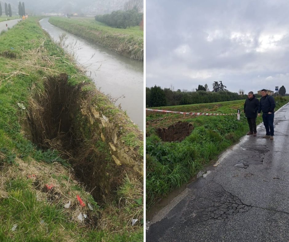 San Giuliano Terme: chiusa per frana statale dell’Abetone e del Brennero